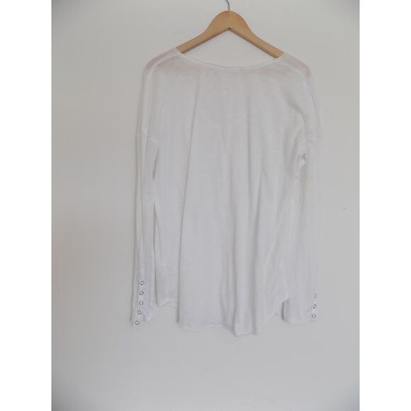 We The Free white tissue tee t shirt long sleeve size Medium - Picture 4 of 8